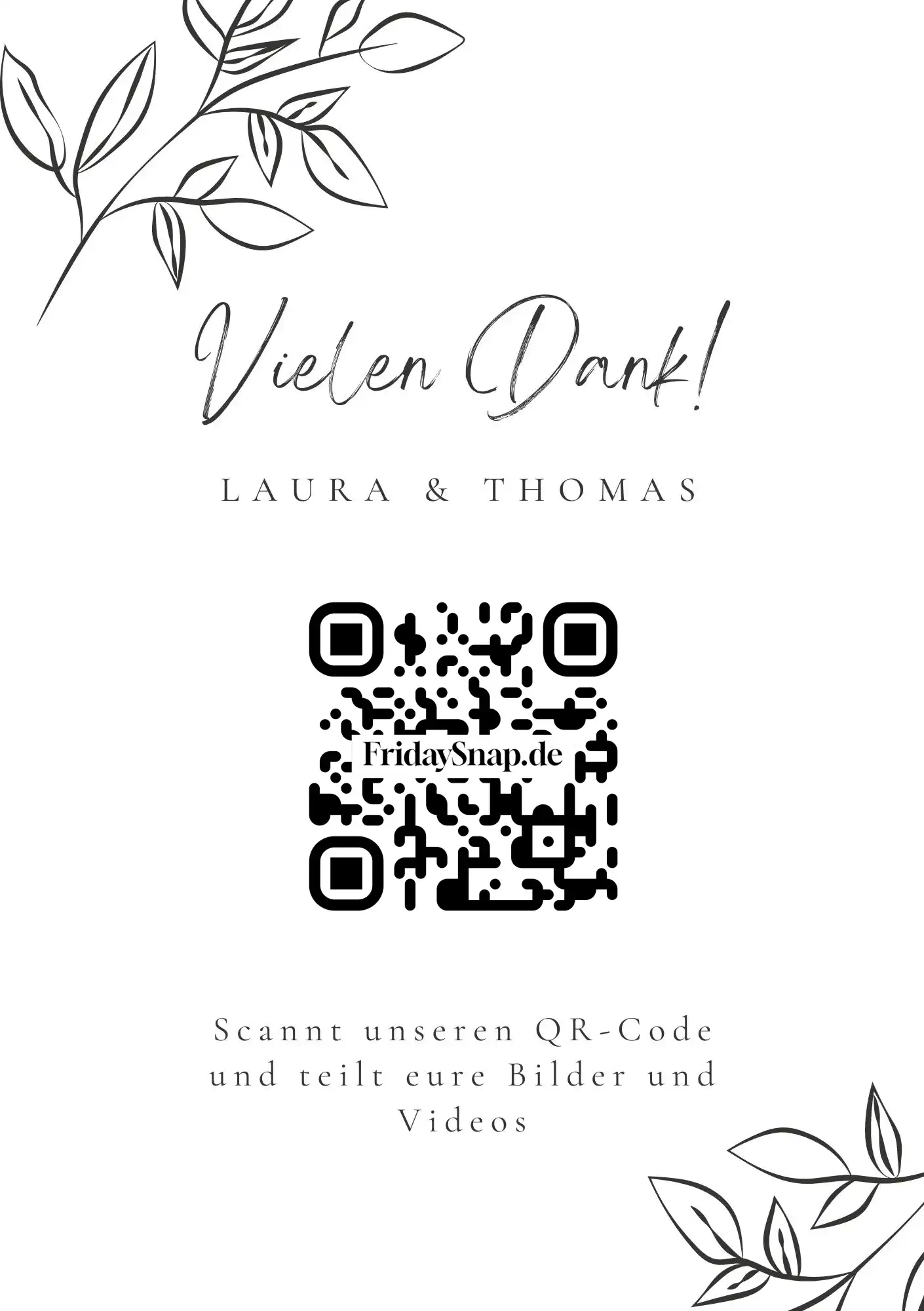 QR-Code Vorlage 2 Schwarz-Weiss